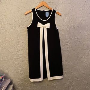 Cece Black and White Bow Dress